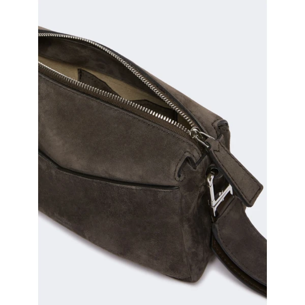Max Mara Split Leather Micro Handbag in Dark Brown | Mini Bags | Coveti