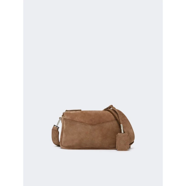 Max Mara Split Leather Micro Handbag in Hazelnut Brown | Mini Bags | Coveti