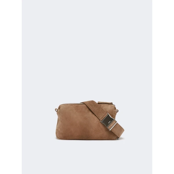 Max Mara Split Leather Micro Handbag in Hazelnut Brown | Mini Bags | Coveti