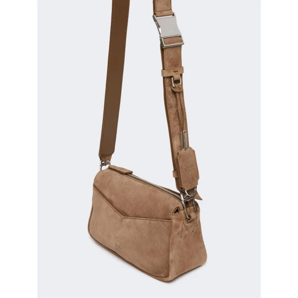 Max Mara Split Leather Micro Handbag in Hazelnut Brown | Mini Bags | Coveti