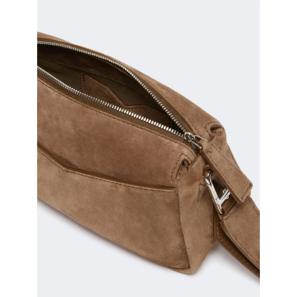 Max Mara Split Leather Micro Handbag in Hazelnut Brown | Mini Bags | Coveti