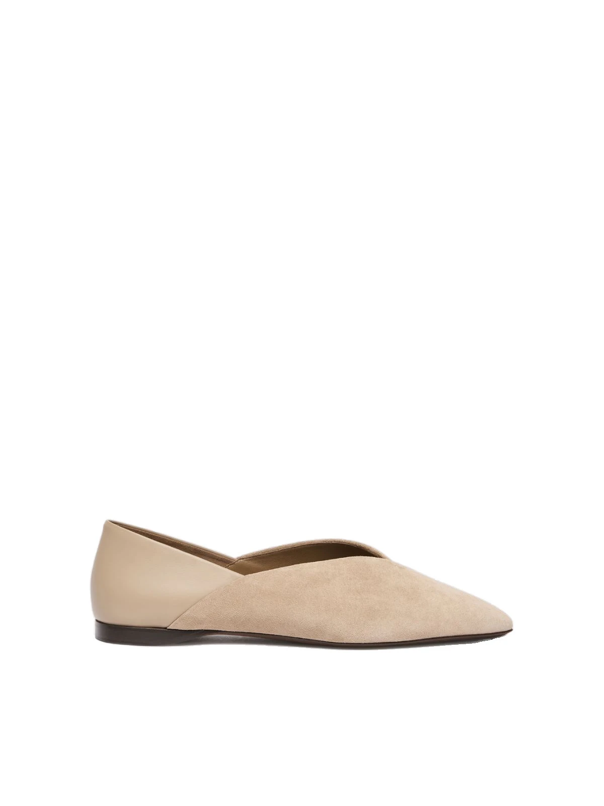Max Mara Squareflat Suede and Nappa Ballet Flats in Beige Max Mara Squareflat Suede and Nappa Ballet Flats in Beige | Flats | Coveti