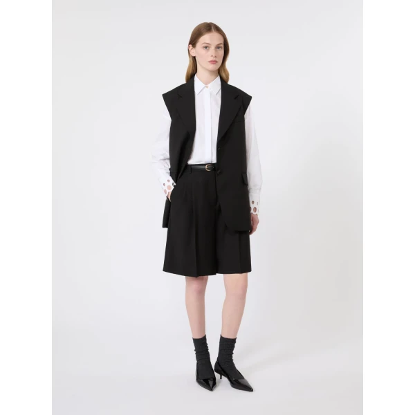 Max Mara Staffa Cotton Poplin Broderie Shirt in Optical White | Shirts | Coveti