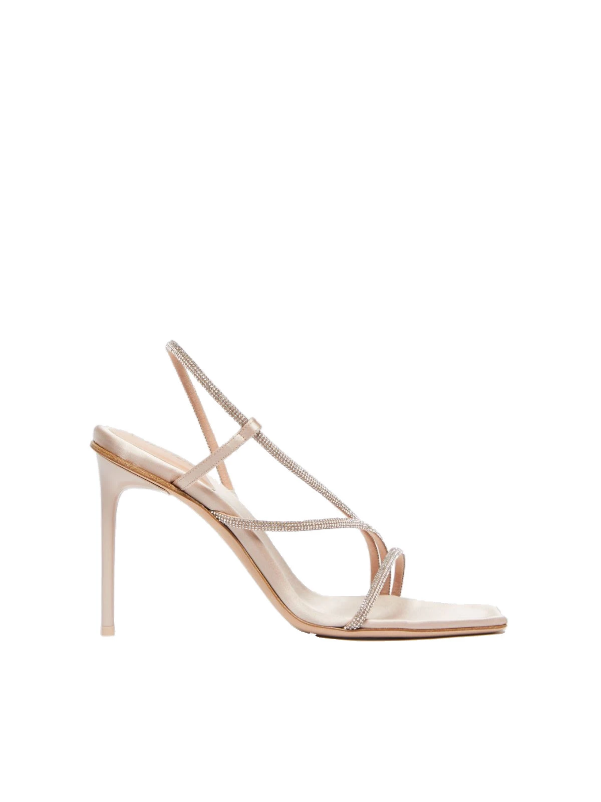 Max Mara Stark Satin and Crystal Sandals in Beige Max Mara Stark Satin and Crystal Sandals in Beige | Sandals | Coveti