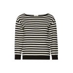 Max Mara Stecca Stretch Viscose Boat-Neck Jumper in Black | Sweaters | Coveti