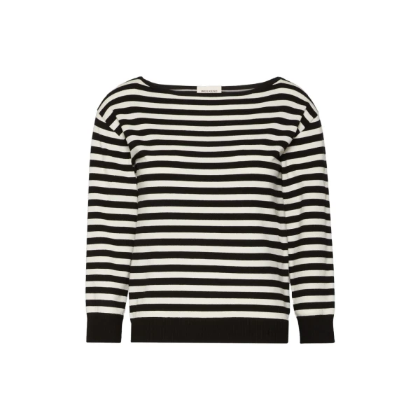 Max Mara Stecca Stretch Viscose Boat-Neck Jumper in Black | Sweaters | Coveti