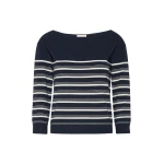Max Mara Stecca Stretch Viscose Boat-Neck Jumper in Navy | Sweaters | Coveti