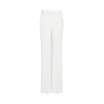 Max Mara Steppa Cady Tuxedo Trousers in White | Tailored pants | Coveti