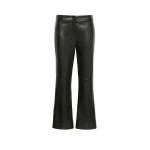 Max Mara Sublime Coated Jersey Cropped Trousers in Black | Tailored pants | Coveti