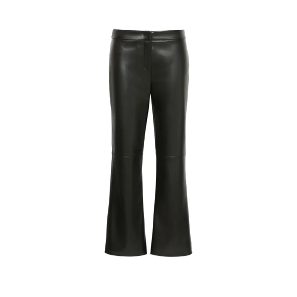 Sublime Coated Jersey Cropped Trousers in Black