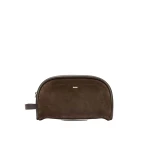 Max Mara Suede and Leather Handbag in Dark Brown | Totes & Top-Handle Bags | Coveti