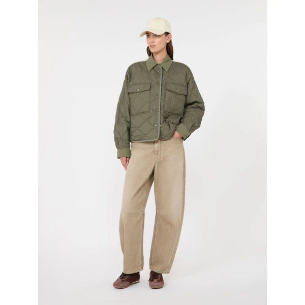 Max Mara Sughero Reversible Water-Repellent Padded Jacket in Khaki | Jackets | Coveti