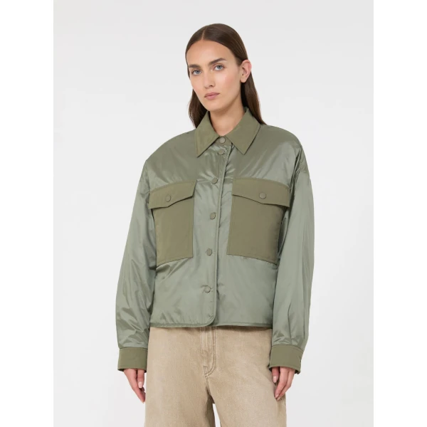 Max Mara Sughero Reversible Water-Repellent Padded Jacket in Khaki | Jackets | Coveti