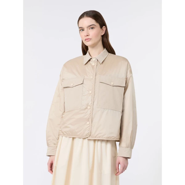 Max Mara Sughero Reversible Water-Repellent Padded Jacket in Sand | Jackets | Coveti