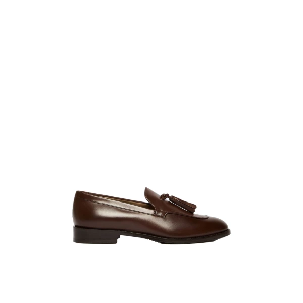 Sultano Tasselled Leather Loafers in Cocoa