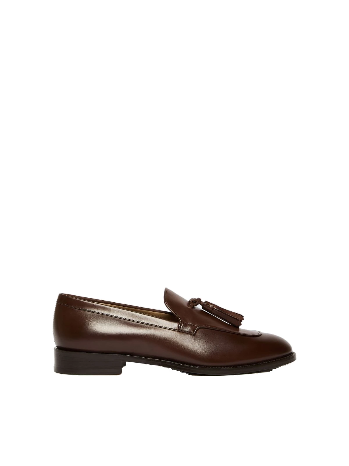 Max Mara Sultano Tasselled Leather Loafers in Cocoa Max Mara Sultano Tasselled Leather Loafers in Cocoa | Loafers | Coveti