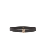 Max Mara Sumero Jewelled Buckle Leather Belt in Black | Belts | Coveti