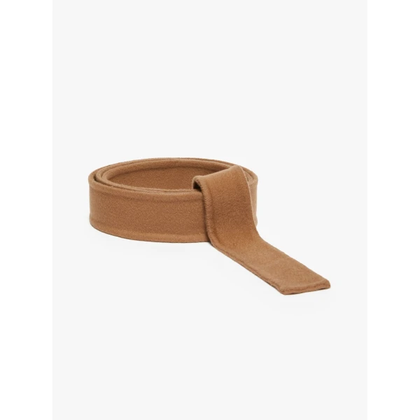 Max Mara Sun Wool Self-Tie Belt in Brown Bronze | Belts | Coveti