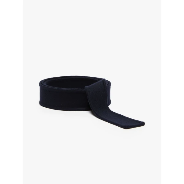 Max Mara Sun Wool Self-Tie Belt in Midnight Blue | Belts | Coveti