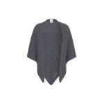 Max Mara Supremo Oversized Wool Shawl in Dark Grey | Scarves | Coveti
