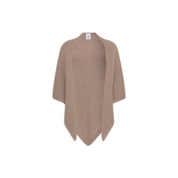 Supremo Oversized Wool Shawl in Tobacco