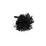 Max Mara Tabacco Organza Flower Brooch in Black | Brooches & Pins | Coveti