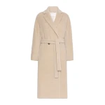 Max Mara Tabarin Double-Breasted Alpaca and Wool Coat in Albino White | Wool Coat | Coveti
