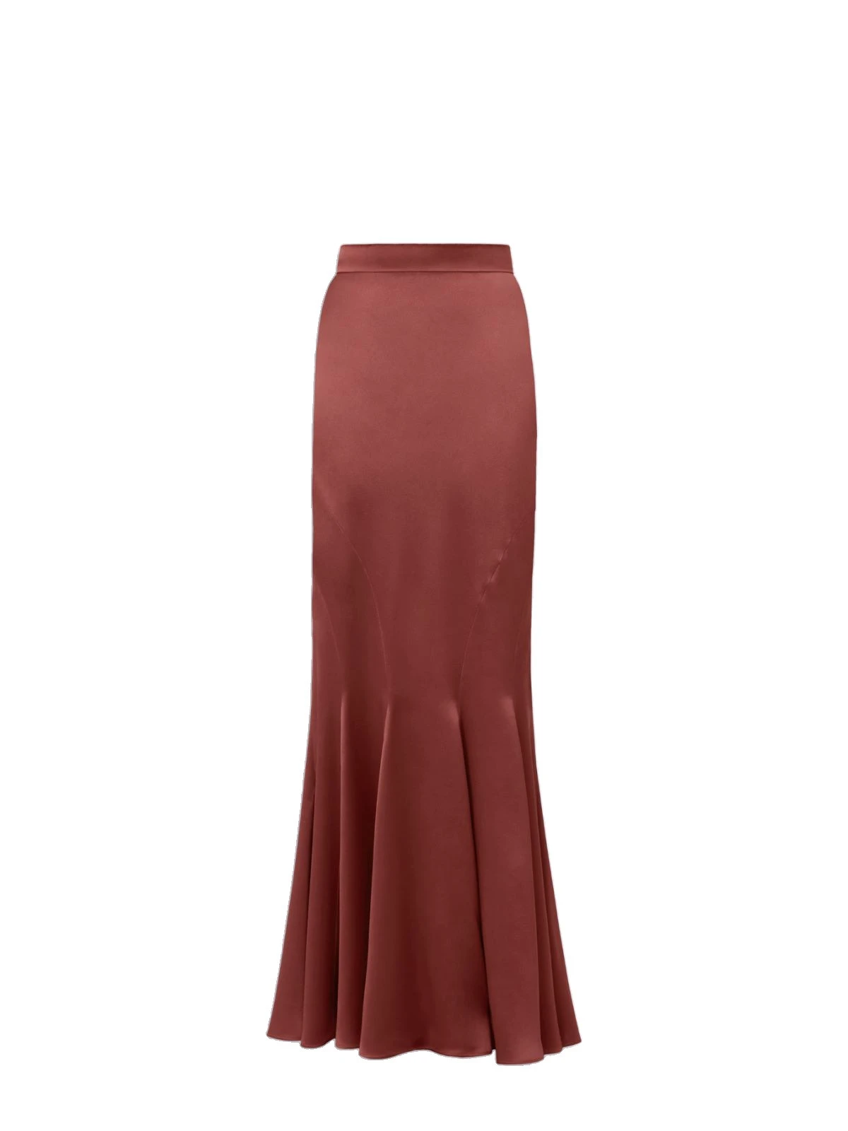Max Mara Tabarin Long Silk Satin Skirt in Rust Max Mara Tabarin Long Silk Satin Skirt in Rust | Maxi Skirts | Coveti