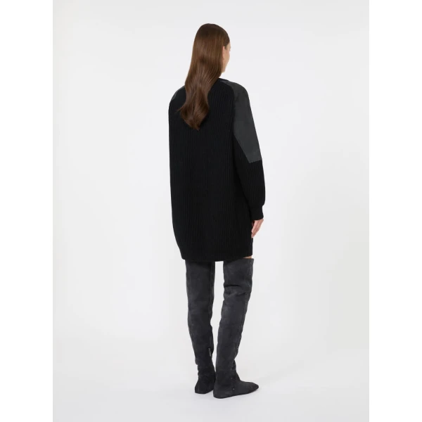 Max Mara Tacco Wool and Cashmere Jumper in Dark Grey | Sweaters | Coveti