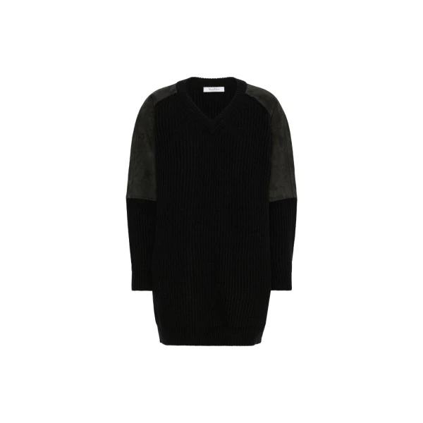 Max Mara Tacco Wool and Cashmere Jumper in Dark Grey | Sweaters | Coveti