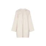Max Mara Tanga Wool and Cashmere Hooded Cardigan in Beige | Cardigan | Coveti