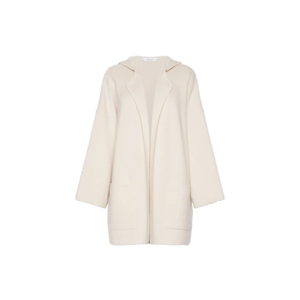 Tanga Wool and Cashmere Hooded Cardigan in Beige
