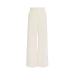 Max Mara Tania Cotton Corduroy Wide-Leg Trousers in Ivory | Wide leg pants | Coveti