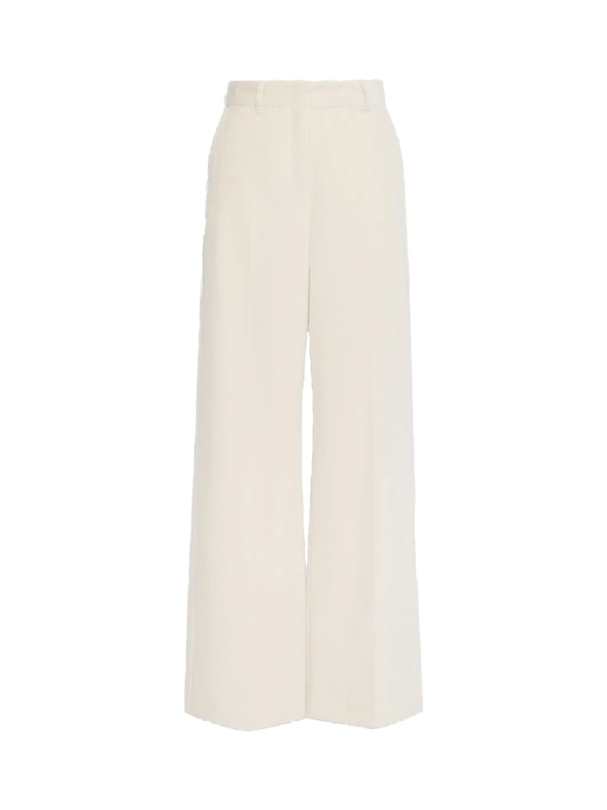 Max Mara Tania Cotton Corduroy Wide-Leg Trousers in Ivory Max Mara Tania Cotton Corduroy Wide-Leg Trousers in Ivory | Wide leg pants | Coveti