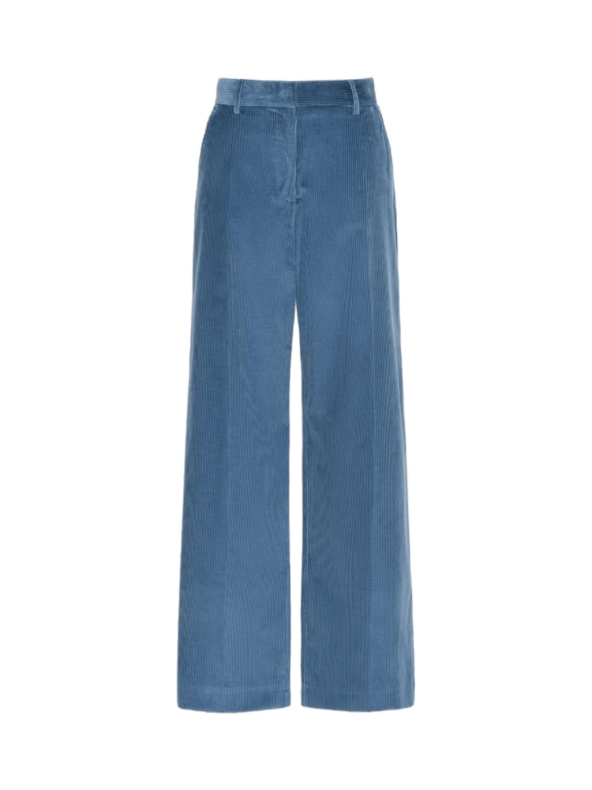 Max Mara Tania Cotton Corduroy Wide-Leg Trousers in Light Blue Max Mara Tania Cotton Corduroy Wide-Leg Trousers in Light Blue | Wide leg pants | Coveti