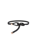 Max Mara Targa Waxed Cotton Belt in Black | Belts | Coveti