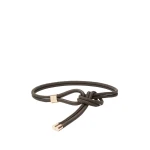 Max Mara Targa Waxed Cotton Belt in Dark Grey | Belts | Coveti