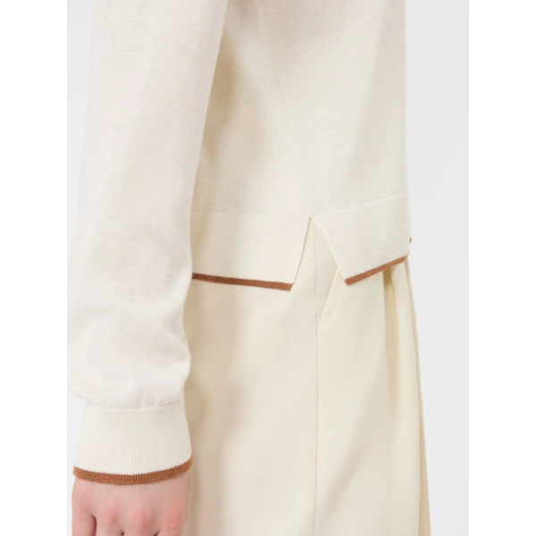 Max Mara Targa Wool and Silk Cardigan in White | Cardigan | Coveti