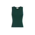 Max Mara Taro Sleeveless Stretch Viscose Top in Green | Sweaters | Coveti