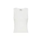 Max Mara Taro Sleeveless Stretch Viscose Top in White | Sweaters | Coveti
