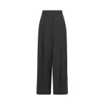 Max Mara Taro Wool Palazzo Trousers in Dark Grey | Wide leg pants | Coveti