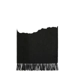 Max Mara Tartan Camel Logo Stole in Black | Scarves | Coveti