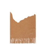Max Mara Tartan Camel Logo Stole in Camel | Scarves | Coveti