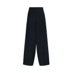 Max Mara Tartufo Wool Cloth Wide-Leg Trousers in Ultramarine | Wide leg pants | Coveti