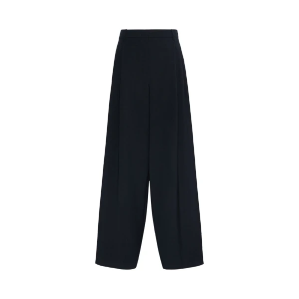 Tartufo Wool Cloth Wide-Leg Trousers in Ultramarine