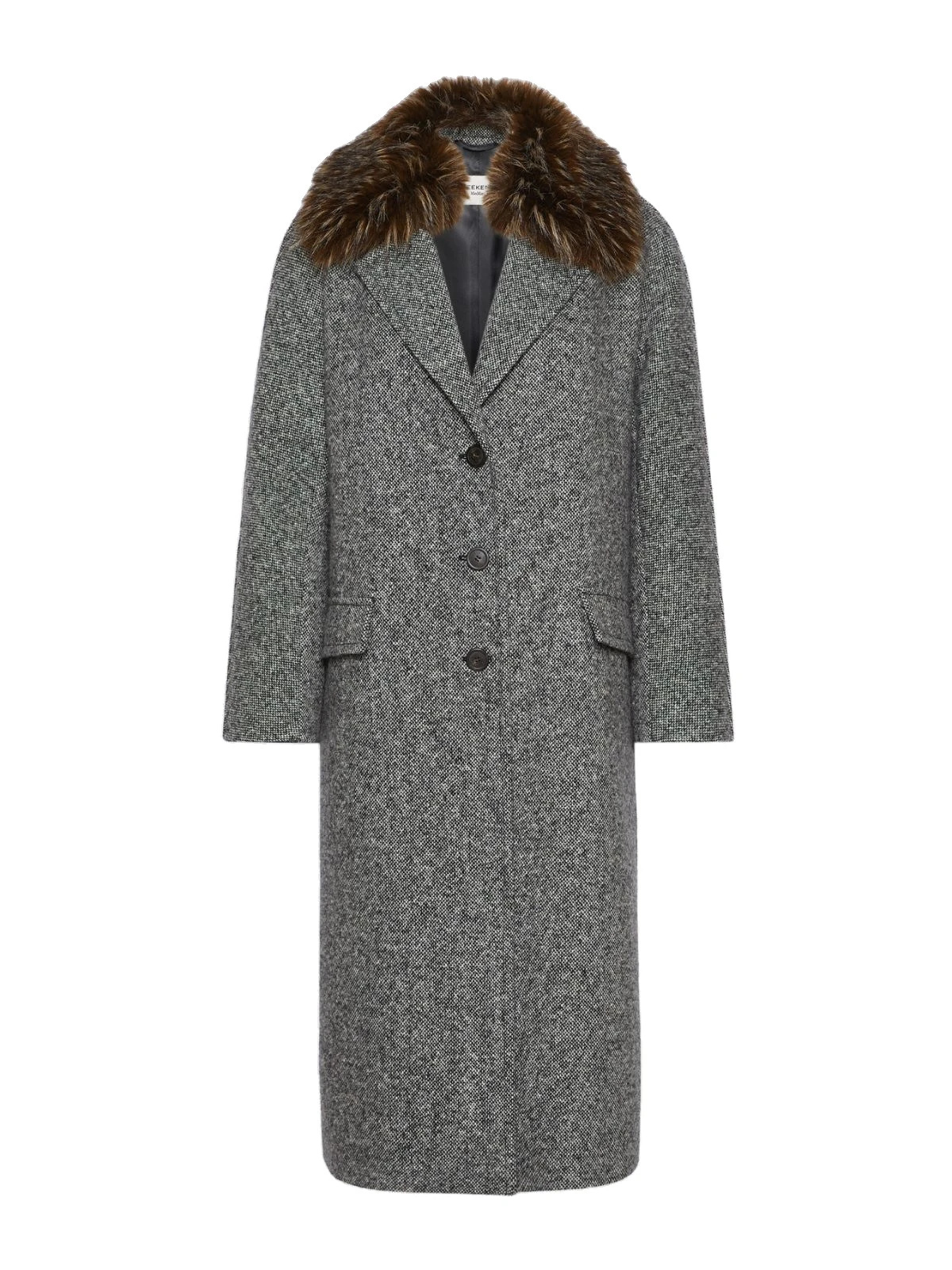 Max Mara Tasca Midi Wool Tweed Coat in Black and White Max Mara Tasca Midi Wool Tweed Coat in Black and White | Wool Coat | Coveti