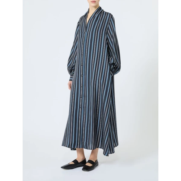Max Mara Tauro Printed Twill Shirt Dress in Ultramarine | Shirtdress | Coveti