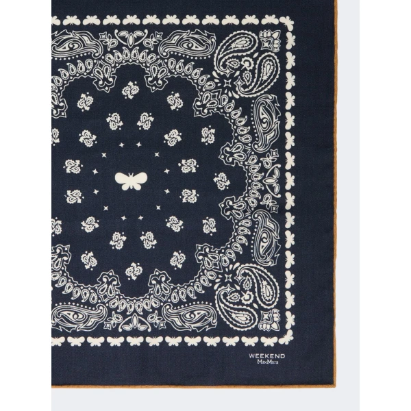 Max Mara Tauro Wool Cashmere and Silk Scarf in Ultramarine | Scarves | Coveti