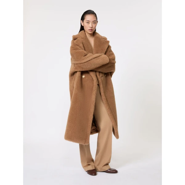 Max Mara Teddy Bear Icon Coat in Camel | Wool Coat | Coveti
