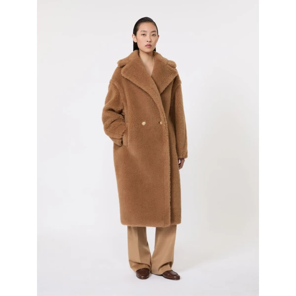Max Mara Teddy Bear Icon Coat in Camel | Wool Coat | Coveti